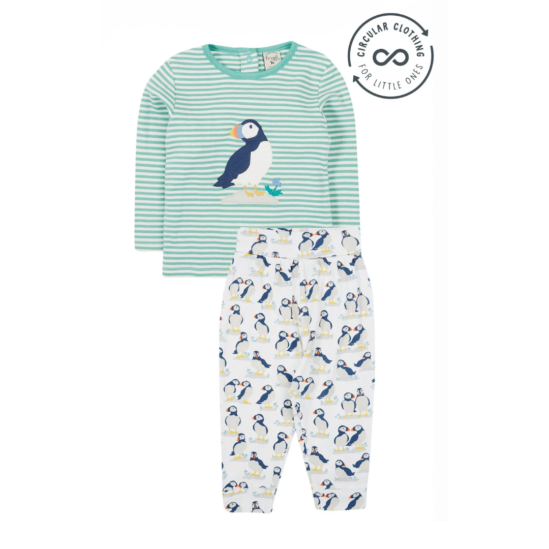 Frugi Long Sleeves Outfit - Puffin
