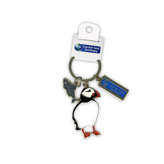 Logo Puffin Metal Keyring