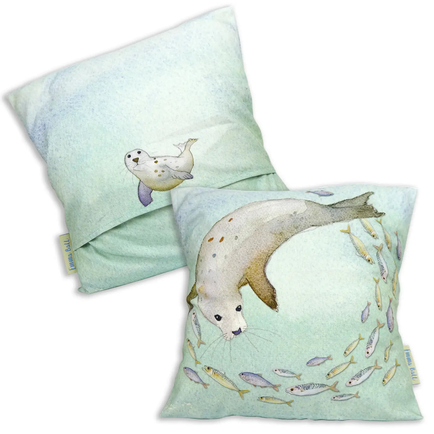 Seal Cushion Cover by Emma Ball