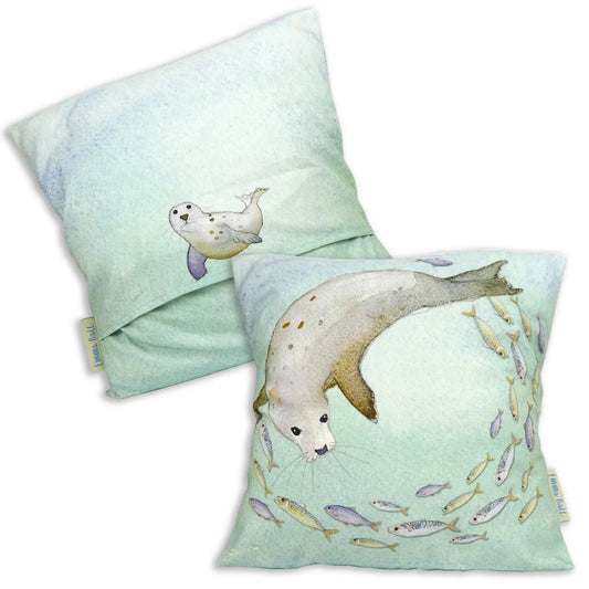 Seal Cushion Cover by Emma Ball