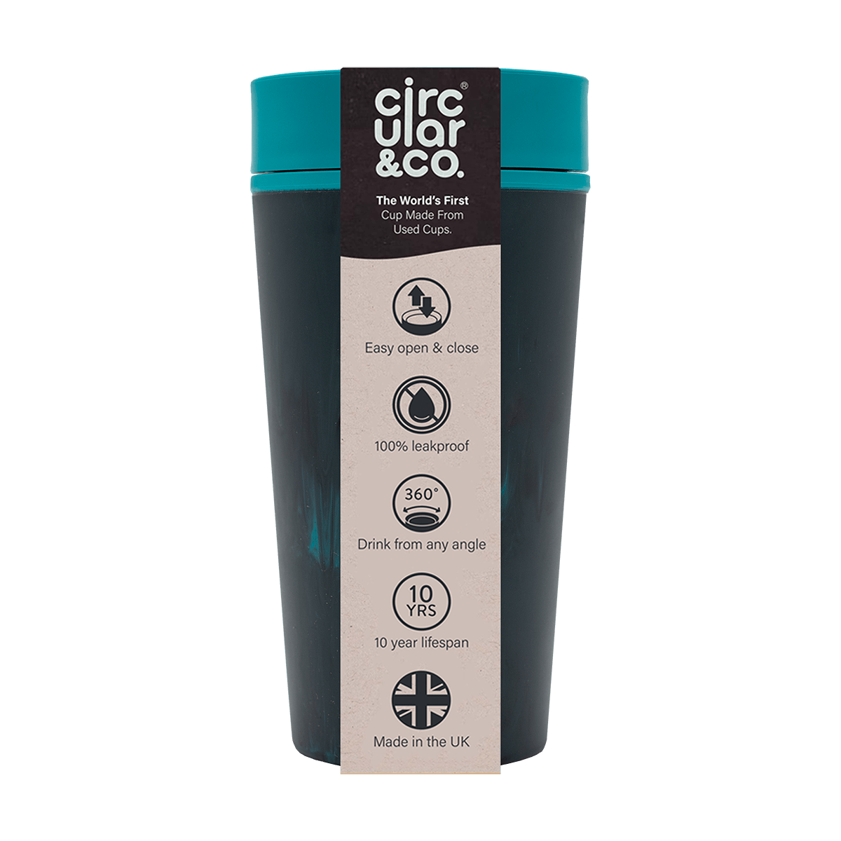 Circular&Co Eco-friendly Reusable Coffee Cup 12oz