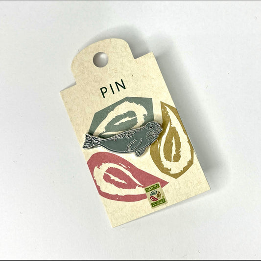Nature Planet Seal Pin Badge